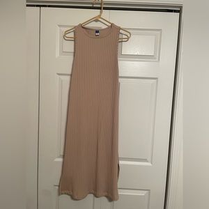 Old Navy Tan Maxi Sleeveless Dress